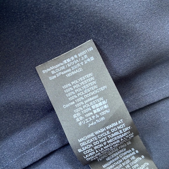 TORY BURCH - SLEEVELESS BOW BLOUSE - Navy Blue - NWT - Picture 11 of 11